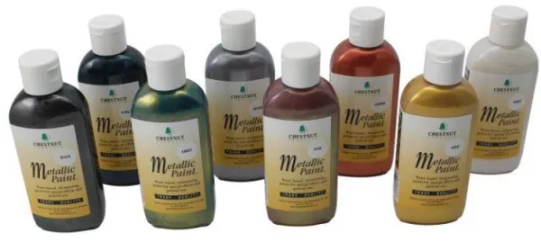 Chestnut Akrylfärg Metalliska Färger 100 ml - Silver