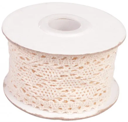 Infinity Hearts Spets/Spetsband Beige 42mm 2,5m