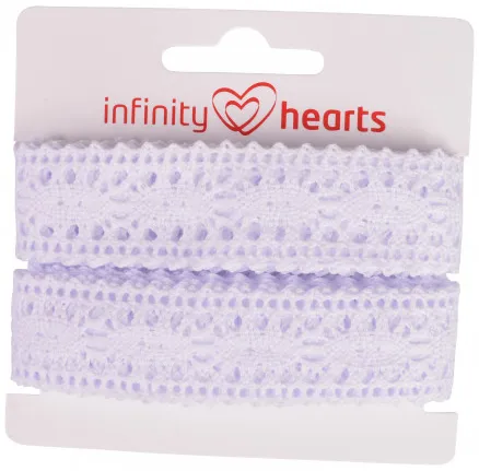 Infinity Hearts Spetsband Polyester 25mm 01 Vit - 5m