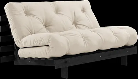 Karup Design Roots Bäddsoffa m. Madrass 140x200 747 Beige/Svart Furu